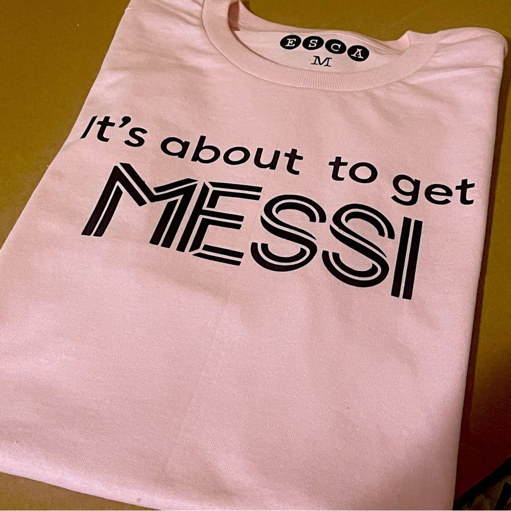 It’s about to get Messi pink T-shirts.